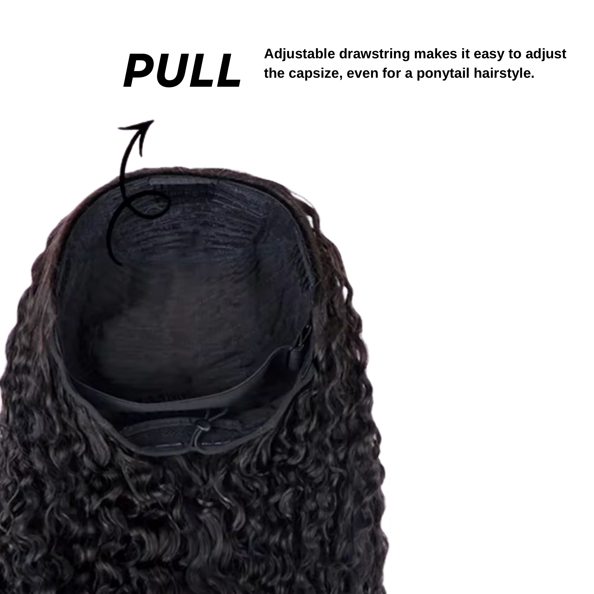 Burmese Curly Half Wig
